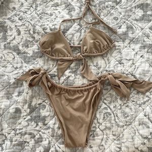 Oh Polly Temptation Island Bikini in Tan